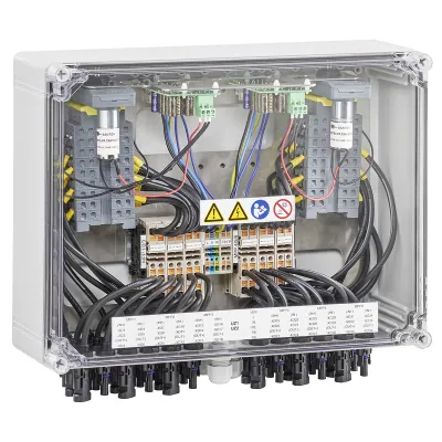 Weidmüller Generatoranschlusskasten DC 2I1O 6MPP | Photovoltaik DC-Stringbox | 12 Eingänge | IP65 | 400x339x132 mm