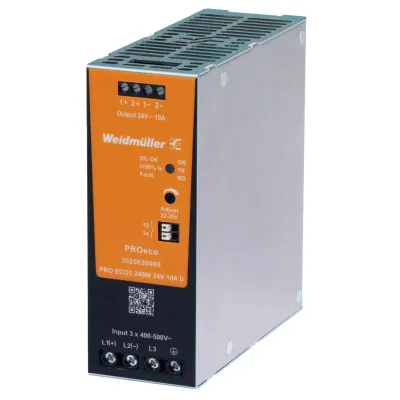 Weidmüller Gleichstromversorgung PRO ECO3 3025630000 | 24V 10A | 240W | einstellbar 22-28V | Hutschiene | IP20 | AC/DC