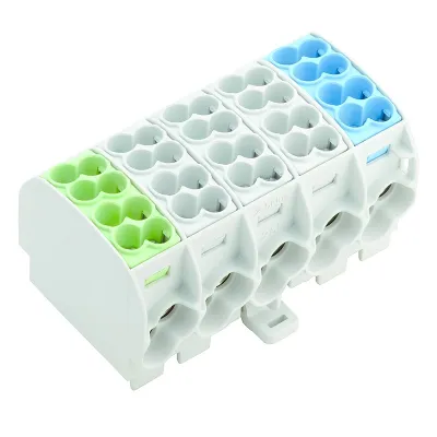 Weidmüller Hauptleitungsklemme WPD 501 | 10-polig | 152A | 1000V | Schraubanschluss | Hutschiene TH35 | grau