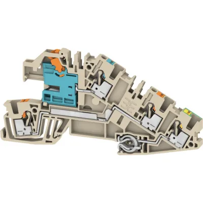 Weidmüller Installationsetagenklemme AITB 2.5 BB NDT-L-PE | 24A | 0,5-4mm² | 3-polig | TH35 | Thermoplast | beige