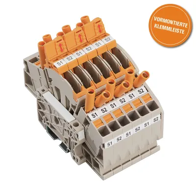 Weidmüller Trenn- und Messtrennklemme LST_CT_3PHASE_ATTB_OR | 3-polig | 0,5–10mm² | 30A | 500V | PUSH IN | beige
