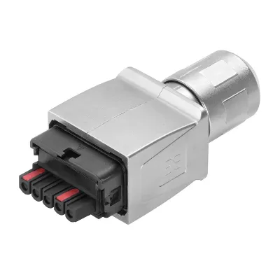 Weidmüller Rechtecksteckverbinder IE-PS-VAPM-5P-2.5 | Profinet Ethernet | 5-polig | Federzug | IP65/IP67 | Silber