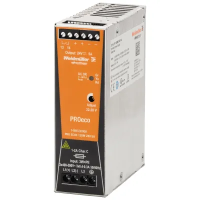 Weidmüller Schaltnetzgerät PRO ECO3 1469530000 | 120W | 24V DC | 5A | 3-phasig | IP20 | Tragschienenmontage