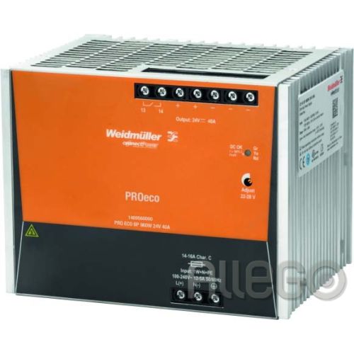 Bild: Weidmüller PRO ECO3 960W 24V40A 1469560000 Stromvers. Schaltnetzger.24V