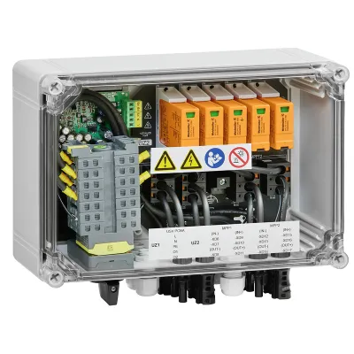 Weidmüller Generatoranschlusskasten PVCDC2I1O2MPPRDSPD1R | DC-Stringbox | 4 Eingänge | IP65 | IK08 | Weiß