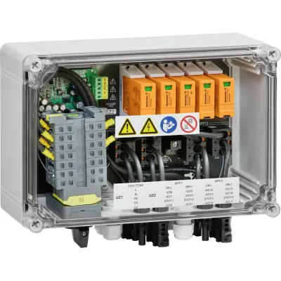 Weidmüller Generatoranschlusskasten PVCDC2I1O2MPPRDSPD1R | DC-Stringbox | 4 Eingänge | IP65 | IK08 | Weiß