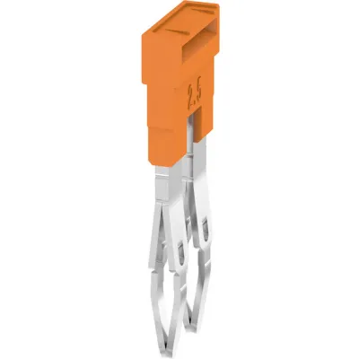 Weidmüller Querverbinder ZQV 2.5N/2 1527540000 | Z-Reihe | 2-polig | steckbar | isoliert | 24A | 400V | orange