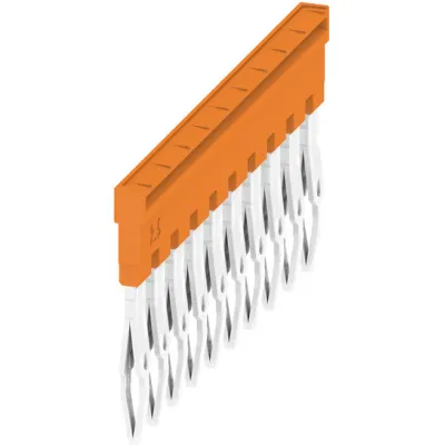 Weidmüller Querverbinder ZQV 2.5N/10 1527690000 | Reihenklemme 10-polig steckbar isoliert | 24A | 400V | orange
