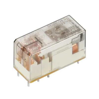 Weidmüller Relais RCL424024 | 24V DC | 2 Wechsler 8A | Steckanschluss | Miniatur-Industrierelais | IP20 | 12,7x15,7x29mm