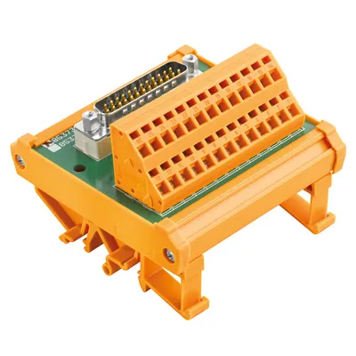 Weidmüller Übergabemodul RS SD15 SZ | SUB-D Stecker 15-polig | Federzuganschluss | 1,5A | für Hutschiene TH35