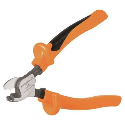 Weidmüller Kabelschere KT 8 | 9002650000 | mechanisch Einhand | bis 8 mm Ø | Kupfer- & Aluminiumkabel | 185 mm |