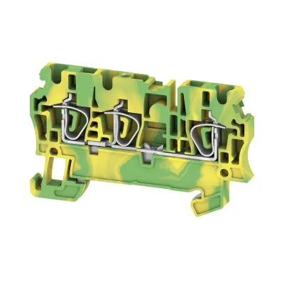 Weidmüller Schutzleiter-Reihenklemme ZPE 2.5/3AN | Hutschiene TH35 | Federzuganschluss | 0,5-4mm² | 1 Etage | grün/gelb