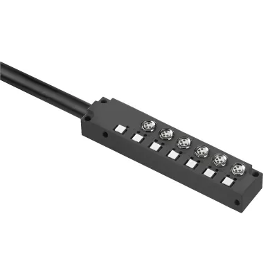 Weidmüller Sensor-Aktor-Verteiler SAI-6-F 3P M8 L5M | 6-fach | 5m Leitung | M8 | IP68 | LED-Anzeige | schwarz