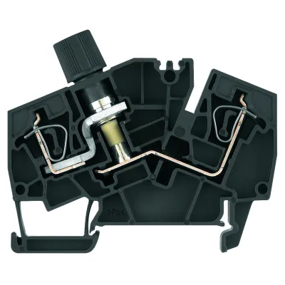 Legrand Sicherungs-Reihenklemme ZSI 2.5-2/2X2AN/G20 | G-Sicherung 5x20mm | 0,5-4mm² | 10A | TH35 | schwarz