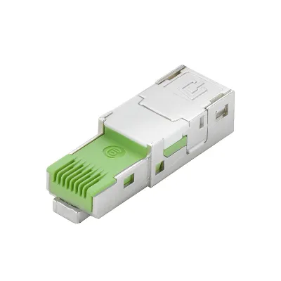 Weidmüller Modular-Stecker IE-PI-RJ45-FH-P | RJ45 Stecker Cat5 geschirmt | werkzeuglos | IDC | für Rundkabel