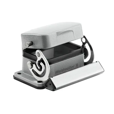 Legrand Anbaugehäuse HDC 06B ADLU | Steckverbinder-Gehäuse | rechteckig | Längsbügel | Aluminium | IP65 | Klappdeckel