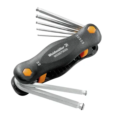 Weidmüller Stiftschlüsselsatz SKS 2,0-8,0 MR 9008870000 | 7-tlg. Innensechskant | Kugelkopf | 2–8 mm