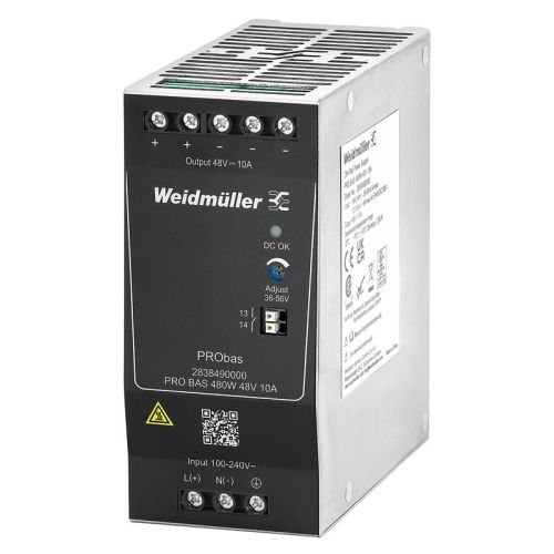 Bild: Weidmüller Stromversorgung 48V DC 10A, PRO BAS 480W 48V 10A