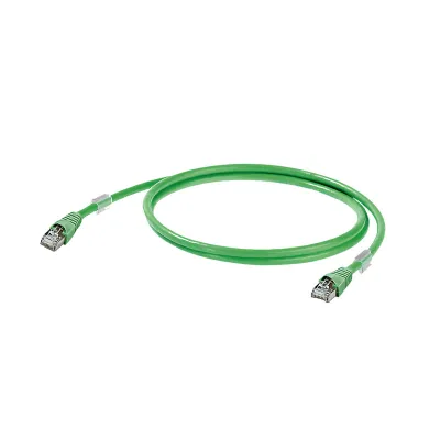 Weidmüller Patchkabel IE-C5ES8UG0015M40M40-G | Cat5 Ethernetkabel 1,5m | RJ45 | SF/UTP | grün | AWG26 | IP20