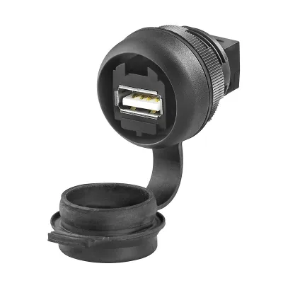 Weidmüller USB Einbausteckverbinder IE-FCM-USB-A 1018840000 | FrontCom Micro | Typ A Kupplung | IP65 | USB 2.0 | Schwarz