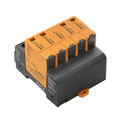Weidmüller Überspannungsableiter VPU PV I+II 5 1000 | Blitzstromableiter DC 1000V | Typ 1+2 | 5-polig | Hutschiene