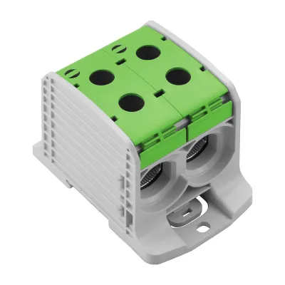 Weidmüller Reihenklemme WPD 232 | Potentialverteilerklemme | 353A | 1000V | 4 Klemmstellen | grün