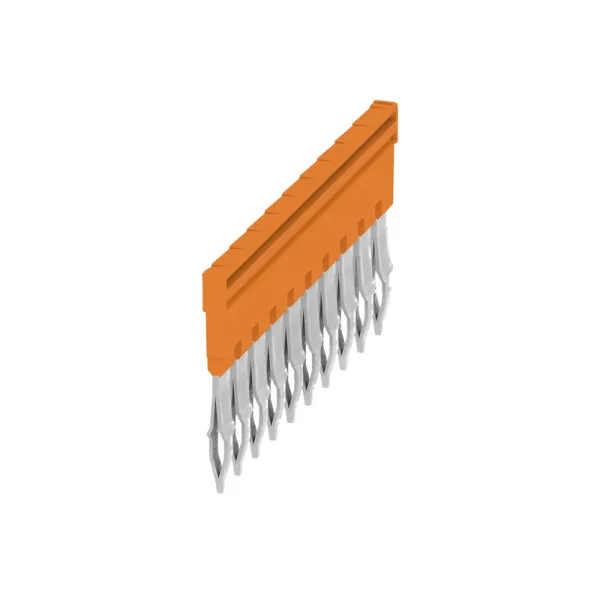 Weidmüller Querverbinder ZQV 4N/10 1528090000 | 10-polig | steckbar | isoliert | 32A | 400V | Berührungsschutz | orange