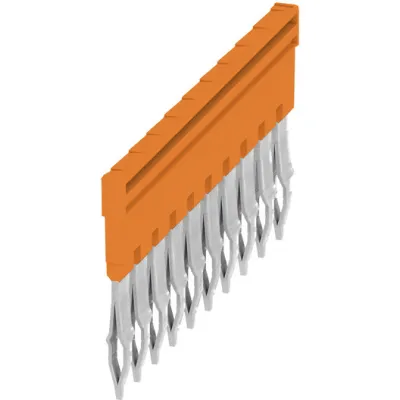 Weidmüller Querverbinder ZQV 4N/10 1528090000 | 10-polig | steckbar | isoliert | 32A | 400V | Berührungsschutz | orange