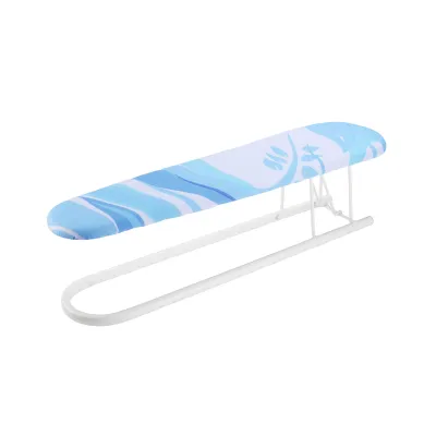 WENKO Ärmelbrett WK65509 | Bügelhilfe für Hemden & Hosenbeine | 52x12 cm | Baumwolle | Schaumstoffpolsterung | Weiß