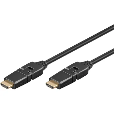 Wentronic HDMI Kabel HighSpeed 5m,St./St.,drehbar 61292