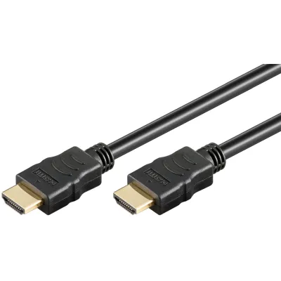 Goobay High-Speed-HDMI-Kabel 60626 | 4K@60Hz | Ethernet | HDR | eARC | Ultra HD | vergoldete Kontakte | Schwarz