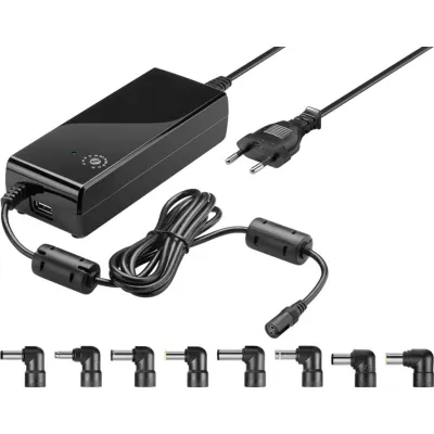 Wentronic Universal Notebook-Netzteil 55001 | 81W | 12–22V DC | USB | 8 Adapter | 6000mA | Überspannungsschutz
