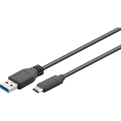 Goobay USB 3.0 Kabel 67999 | USB-A auf USB-C | SuperSpeed 5 Gbit/s | Sync & Charge | 0,5m | schwarz