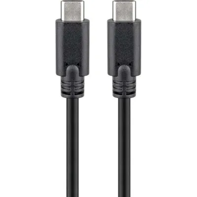 Goobay PC-Kabel Wentronic USB-C-USB-C-Kabel 0,5m USB4 74194 | USB-C auf USB-C | 20 Gbps | 100W Schnellladen | Schwarz