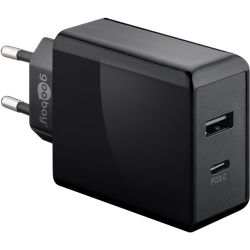 Wentronic USB-Schnellladegerät Dual USB-C PD 61673