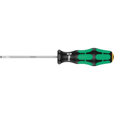 Wera Schlitz-Schraubendreher 335 | 0,8x4,0x100 mm | Kraftform Plus | Lasertip | Elektrikerklinge