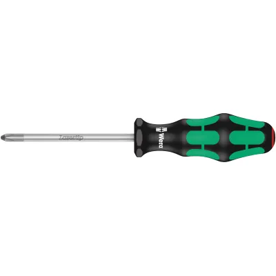 Wera Schraubendreher 350 PH2 x 100 mm Edelstahl | Kraftform Plus Griff | Lasertip Spitze