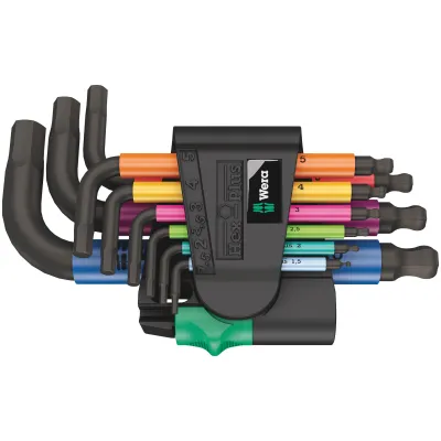 Wera Winkelschlüsselsatz 950/9 Hex-Plus Multicolour 2 | 05133164001 | 9-teilig | metrisch 1,5-10mm | BlackLaser | farbig