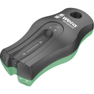 Wera Magnetisiergerät 9500 SB | Magnetisieren & Entmagnetisieren von Werkzeugspitzen | 68 x 34 mm | Schwarz-Grün