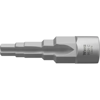 Wera Stufenschlüssel 9529 C SB | 1/2" Steckschlüssel-Einsatz | 88 mm | für Heizkörperventile & Ablaufverschraubungen