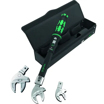 Wera Drehmomentschlüssel-Set 9530 | 4-tlg. | 10-100 Nm | Maulschlüssel für Wärmepumpen | Tasche