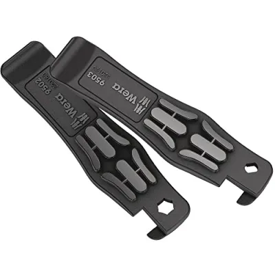 Wera Bicycle Set 13 | Reifenheber 2-teilig | Bit-Aufnahme | Ventilausdreher | schwarz | glasfaserverstärkt