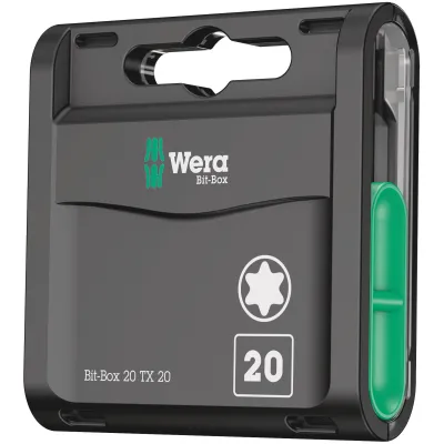 Wera Bit-Set Bit-Box 20 TX 20 05057770001 | TORX® Bits | 20-teilig | 1/4" Sechskant | extrahart | Kunststoffbox