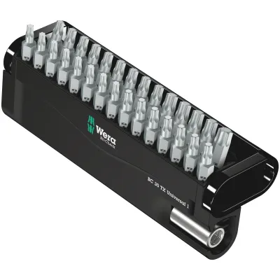 Wera Bit-Set Bit-Check 30 TX Universal 1 | 05057908001 | TORX Bitsatz 29-tlg | Edelstahl | kompakt | Kunststoffbox