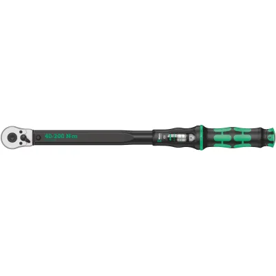 Wera Drehmomentschlüssel Click-Torque C 3 | 1/2" Antrieb | 40-200 Nm | Umschaltknarre | mechanisch | schwarz/grün