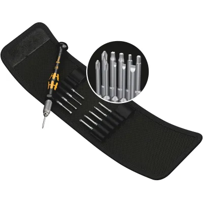 Wera Schraubendreher-Set Kraftform Kompakt Micro 11 ESD 05073670001 | 11-teilig | ESD-sicher | Feinmechanik | Tasche