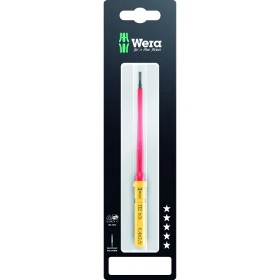 Wera Schlitz-Schraubendreher 05006550001 | VDE 60 i | 2,5x0,4x157 mm | isoliert 1000V | Kraftform Kompakt | brüniert