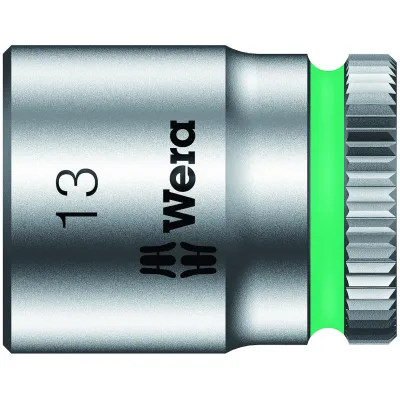 Wera Steckschlüsseleinsatz 8790 HMA 05003512001 | 1/4 Zoll Antrieb | SW 13 mm | 13 x 23 mm | mattverchromt | Zyklop