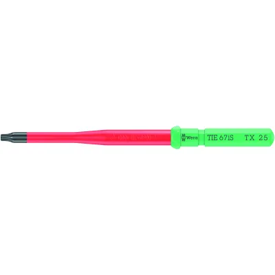 Wera Schraubendreher Torx TX25 157mm 1000V | Kraftform Kompakt VDE 67 iS | VDE-geprüft | isoliert | 2-Komponenten-Griff