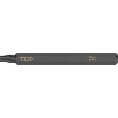Wera Bit 867 S | TORX TX20 | 1/4 Zoll Innensechsrund | 70 mm | extra zähhart | Schlagschrauber geeignet